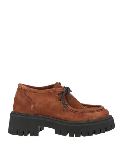 Islo Isabella Lorusso Woman Lace-up Shoes Brown Size 8 Soft Leather