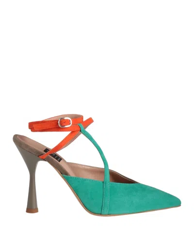 Islo Isabella Lorusso Woman Pumps Emerald Green Size 8 Leather
