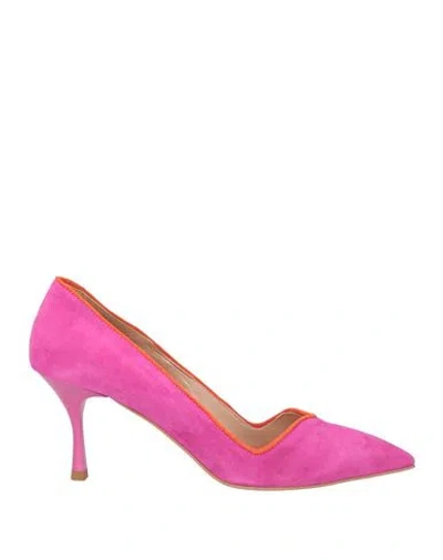 Islo Isabella Lorusso Woman Pumps Fuchsia Size 10 Leather In Pink