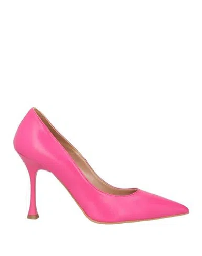 Islo Isabella Lorusso Woman Pumps Fuchsia Size 7 Leather In Pink