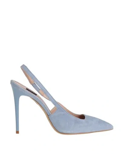 Islo Isabella Lorusso Woman Pumps Light Blue Size 11 Leather
