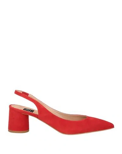 Islo Isabella Lorusso Woman Pumps Tomato Red Size 8 Leather In Tomato Red