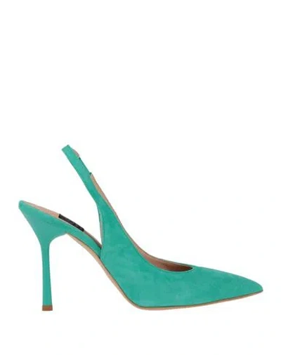 Islo Isabella Lorusso Woman Pumps Turquoise Size 7 Soft Leather In Blue