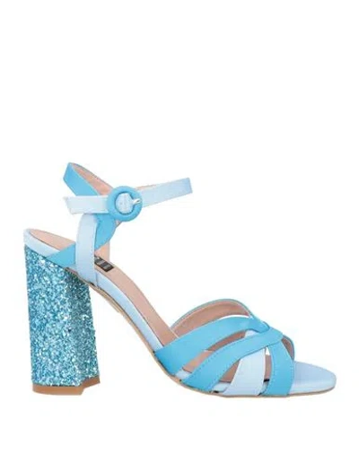 Islo Isabella Lorusso Woman Sandals Azure Size 11 Textile Fibers In Blue