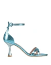 Islo Isabella Lorusso Woman Sandals Azure Size 8 Textile Fibers In Blue
