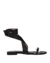 Islo Isabella Lorusso Woman Sandals Black Size 8 Textile Fibers, Rubber