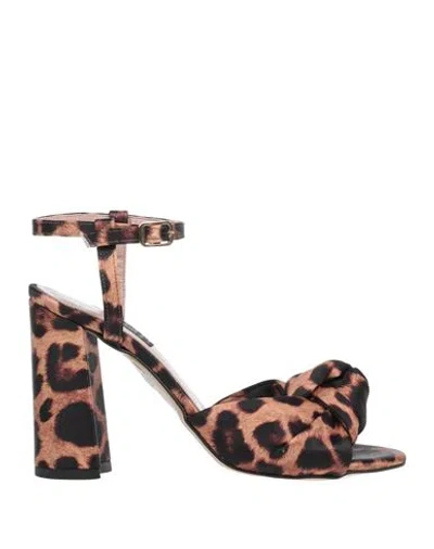 Islo Isabella Lorusso Woman Sandals Camel Size 5 Textile Fibers In Beige