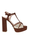 Islo Isabella Lorusso Woman Sandals Cocoa Size 8 Textile Fibers In Brown