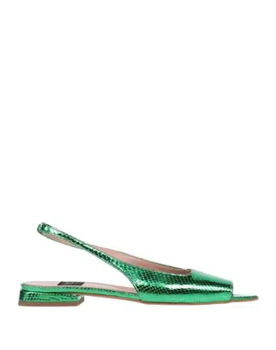 Islo Isabella Lorusso Woman Sandals Emerald Green Size 7 Textile Fibers