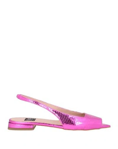 Islo Isabella Lorusso Woman Sandals Fuchsia Size 11 Textile Fibers In Pink
