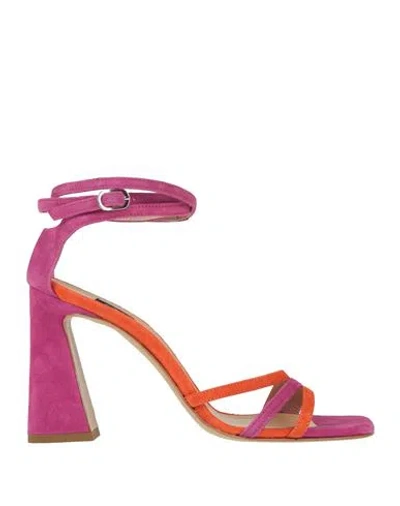 Islo Isabella Lorusso Woman Sandals Fuchsia Size 7 Leather In Pink