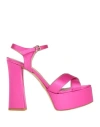 Islo Isabella Lorusso Woman Sandals Fuchsia Size 11 Textile Fibers In Pink