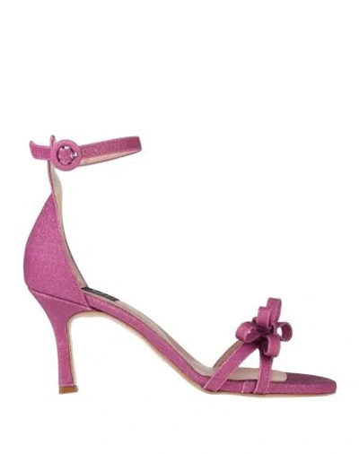 Islo Isabella Lorusso Woman Sandals Fuchsia Size 11 Textile Fibers In Pink