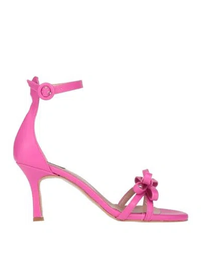 Islo Isabella Lorusso Woman Sandals Fuchsia Size 9 Textile Fibers In Pink