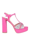 Islo Isabella Lorusso Woman Sandals Fuchsia Size 9 Textile Fibers In Pink