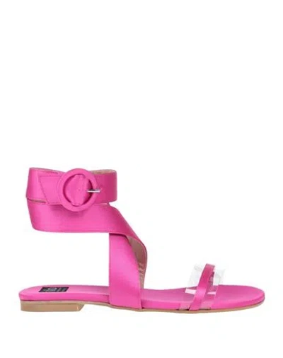 Islo Isabella Lorusso Woman Sandals Fuchsia Size 8 Textile Fibers, Pvc - Polyvinyl Chloride In Pink