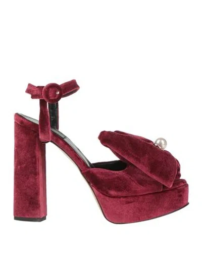 Islo Isabella Lorusso Woman Sandals Garnet Size 7 Textile Fibers