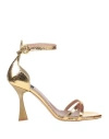 Islo Isabella Lorusso Woman Sandals Gold Size 7 Textile Fibers In Gold