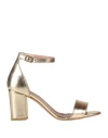Islo Isabella Lorusso Woman Sandals Gold Size 8 Textile Fibers In Gold