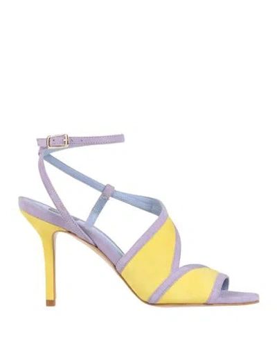 Islo Isabella Lorusso Woman Sandals Lilac Size 7 Leather In Multi