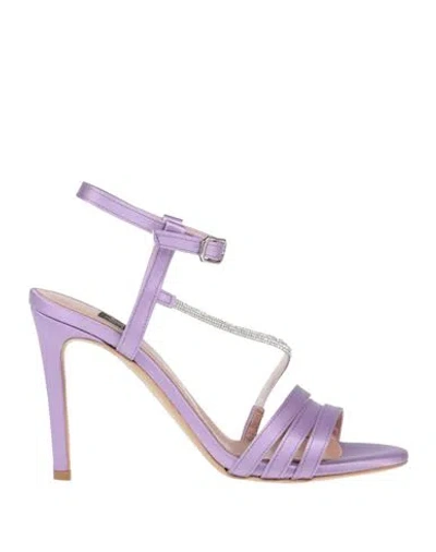 Islo Isabella Lorusso Woman Sandals Lilac Size 11 Textile Fibers In Purple