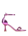 Islo Isabella Lorusso Woman Sandals Mauve Size 8 Textile Fibers In Purple