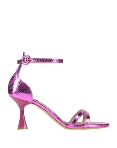 Islo Isabella Lorusso Woman Sandals Mauve Size 8 Textile Fibers In Purple