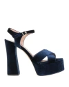 Islo Isabella Lorusso Woman Sandals Midnight Blue Size 11 Textile Fibers In Blue