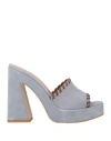 Islo Isabella Lorusso Woman Sandals Pastel Blue Size 10 Soft Leather In Blue