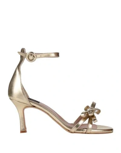 Islo Isabella Lorusso Woman Sandals Platinum Size 11 Textile Fibers In Grey