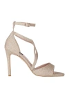 Islo Isabella Lorusso Woman Sandals Platinum Size 9 Textile Fibers In Grey