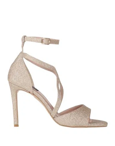 Islo Isabella Lorusso Woman Sandals Platinum Size 9 Textile Fibers In Grey