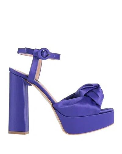Islo Isabella Lorusso Woman Sandals Purple Size 5 Textile Fibers