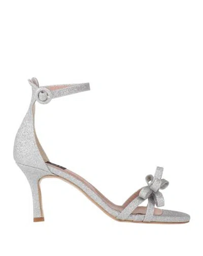 Islo Isabella Lorusso Woman Sandals Silver Size 11 Textile Fibers