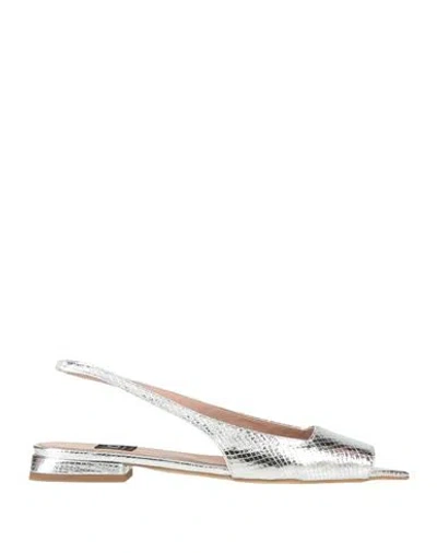 Islo Isabella Lorusso Woman Sandals Silver Size 5 Textile Fibers