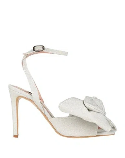 Islo Isabella Lorusso Woman Sandals Silver Size 6 Textile Fibers
