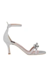 Islo Isabella Lorusso Woman Sandals Silver Size 8 Textile Fibers