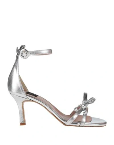 Islo Isabella Lorusso Woman Sandals Silver Size 8 Textile Fibers