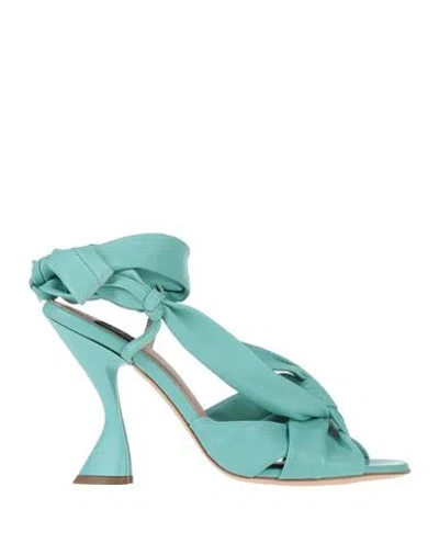 Islo Isabella Lorusso Woman Sandals Turquoise Size 8 Leather In Blue
