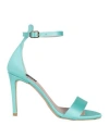 Islo Isabella Lorusso Woman Sandals Turquoise Size 8 Textile Fibers In Blue