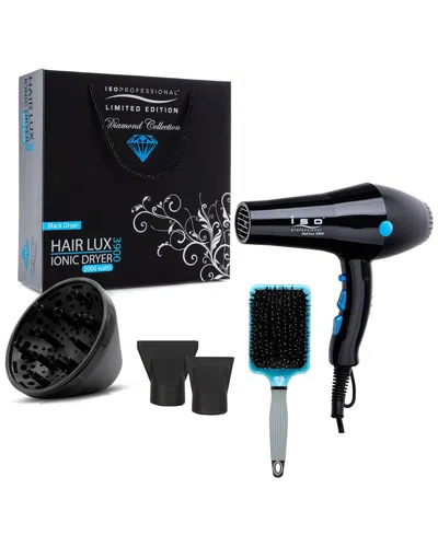 Iso Beauty Diamond Hairlux Pro 2000w Hair Dryer With Diffuser & Brush In White