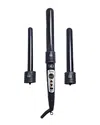 Iso Beauty Unisex Trio 3-in-1 Interchangeable Professional Tourmaline-infused Ceramic Curling Set