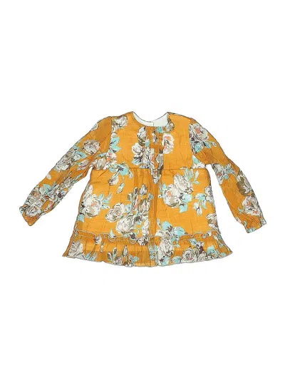 Pre-owned Isobella & Chloe Kids' 3/4 Sleeve Blouse In Yellow