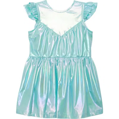 Isobella & Chloe Babies'  Aquamarine Cap Sleeve Dress In Blue
