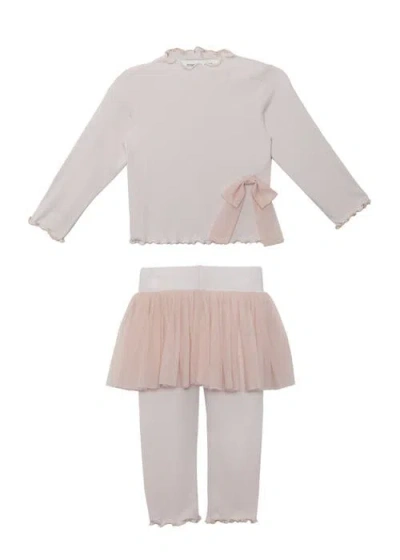 Isobella & Chloe Babies'  Ballerina Two Piece Pant Set In Gray
