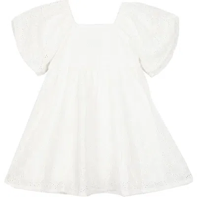 Isobella & Chloe Kids'  Lacy Little Girl Knit Dress In White