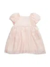 Isobella & Chloe Isobella And Chloe Little Girl's Taylor Squareneck Dress In Pink