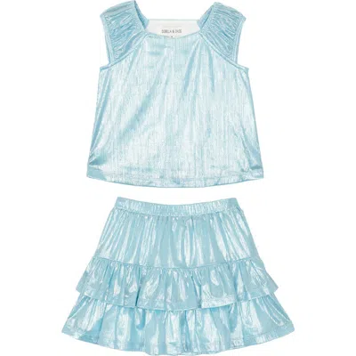 Isobella & Chloe Kids'  Party Girl Two Piece Set In Blue