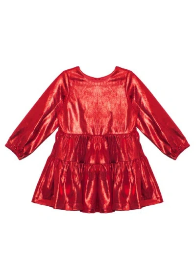 Isobella & Chloe Kids'  Ruby Red Teired Dress