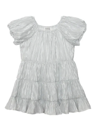 Isobella & Chloe Babies'  Sparkle And Spin Silver Dress In Gray